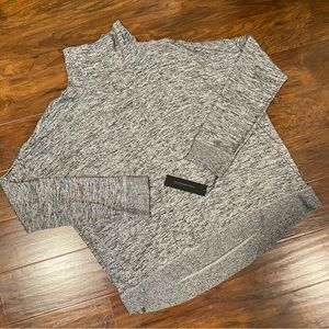 Donna Karan Gray White Black Marled Turtleneck Size M - NEW
